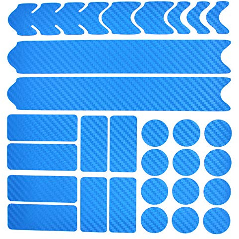 AlphaShield Bicycle Frame Protector Chain Stays Protection Film Sticker Frame Protection Carbon MTB BMX Paint Protection Film K099 K100, Carbon blue