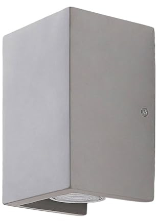Lindby Beton Wandleuchte, Wandlampe Innen Gerda (Modern) in Alu aus (2 flammig GU10) - Wandstrahler Wandbeleuchtung Schlafzimmer/Wohnzimmer Licht nach oben & unten Flurleuchte