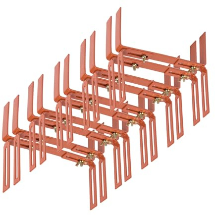 BigDean 10 Blumenkastenhalter terrakotta Standard H-Form Balkonkastenhalter | Einfache Befestigung für Pflanzkästen und Blumenkästen, verstellbarer Kastenhalter aus Metall, extrem Robust und langlebig