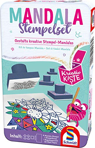 Schmidt Spiele - 51608 - Set de tampons Mandala - Apportez-Moi avec Jeu dans Une boîte en métal