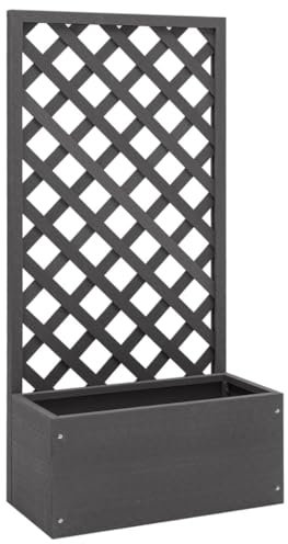 vidaXL Blumenkasten mit Rankgitter 65x30x135cm WPC Pflanzkasten Spalier Rankkasten Blumenkübel Rankhilfe Pflanztrog Pflanzkübel Garten