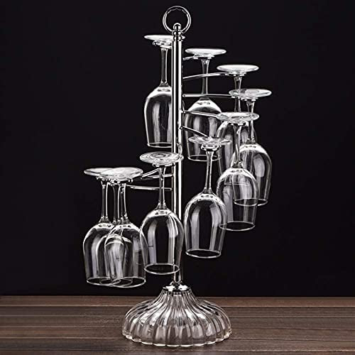 XMING Cremagliera del bicchiere di vino Casa del vino da casa Portabampa del bicchiere di vino appeso a sottosopra Armadio del vino Armadio del vino Cabina armadio Ornamenti, H58 * W30 Cm