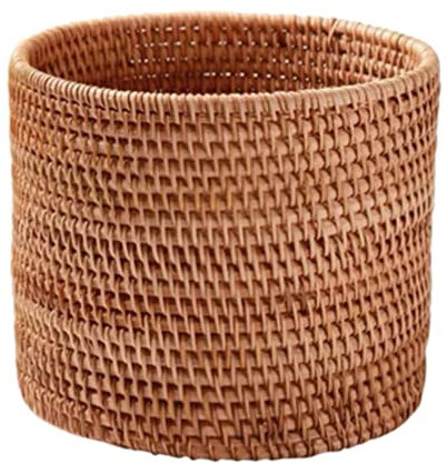 TEHAUX Wäschekorb Babydecke Tragbarer Rattankorb Multifunktionaler Finishing- Für Leer Küche Restaurant Lebensmittel Aufbewahrung Dekoration Bedienen Tischmülleimer Körbe