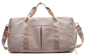CORIOS Nylon Reisetaschen Duffle Bag Sporttasche Fitnesstasche Schwimmtasche für Herren/Damen Faltbare Weekender Übernachtung Tasche Trainingstasche Kabinenreisetasche Handgepäck mit Schuhfach Khaki