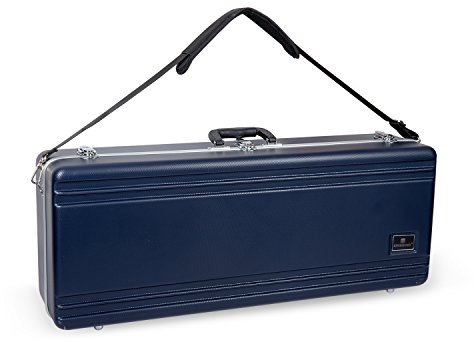 Crossrock ABS Woodwind Case-Fits Bb Tenor Saxophone, with Interior Compartment, Detachable Strap-Blue (CRA862TSBL-R)