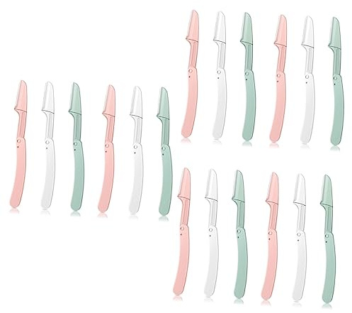 Healvian 18stücke Teiliges Augenbrauenrasierer Faltbare Augenbrauentrimmer Für Damen Tragbar Leicht Einfach Zu Reinigen Professionelles Werkzeug Für Präzise Haarentfernung