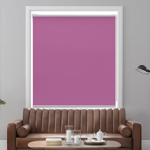 Tenda a Rullo Oscurante Blackout 70 x 80 cm Senza Foratura Proteggere Dalla Luce Tende Oscuranti per Interni Facile da Installare per Camera da Letto, Rosa