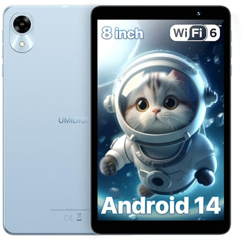 UMIDIGI Android 14 Mini Tablet Portable,5G-WiFi 6 Tablet 8 inch android,7GB+32GB(1TB TF) Quad-Core 2.0GHz, HD 1280 * 800 IPS Dispaly,G1 Tab Mini Pad,Small Tabet lite/5000mAh/Dual Cam/BT/OTG/GMS/Blue