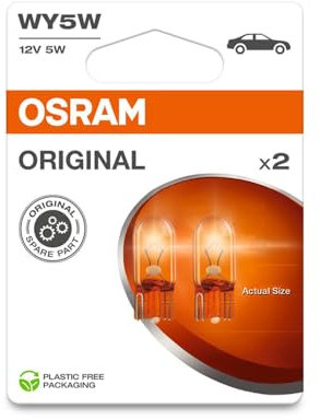 Osram ORIGINAL LINE 12V, WY5W, signal lamp, Glass Wedge Base, Double Blister (2 lamps)
