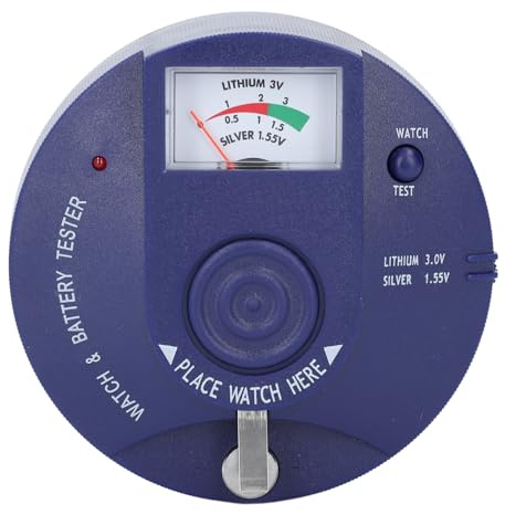 Tester di Impulsi per Batteria di Orologi di Tipo Circolare, Rilevatore di Movimento Dell'orologio, Analizzatore di Batterie a Bottone da 1,5 V 3 V, Tester Al Quarzo Compatto