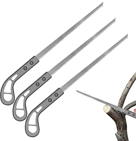 Moreeulsi 3Pack Outdoor Portable Hand Saw, 35.5cm Rugged Outdoor B-Lade Hand Pruning Saw, Garden Saw Tree Tree Pruning Saw Tool for Woodworking and Bonsai, Hand Saw for Fine Cutting Wood