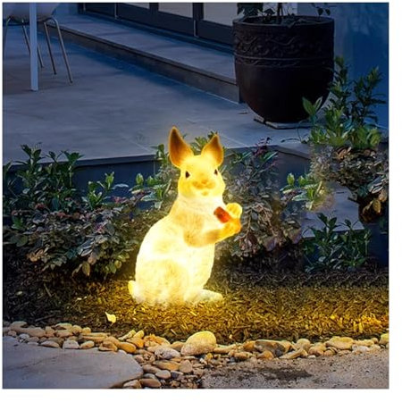 Lampada solare da giardino, Luci solari per esterni a forma di animale, palle luminose da giardino, con luci LED calde, luci decorative per esterni, impermeabili, per portico anteriore, patio, cortile