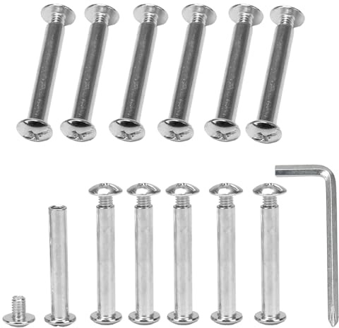 KINDPMA 140Pcs M4*30mm Vis de Connexion et Manchon Vis de Liaison en Acier Inoxydable Phillips Vis de Raccordement Connecteur d'armoire Connecteur Fileté Vis d'Assemblage pour Meubles Poignée Porte