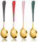 Cuillère à soupe de 4, couverts de cuillère à soupe en acier inoxydable, cuillère à soupe moderne brillante ensemble de cuillères de table lavable au lave-vaisselle