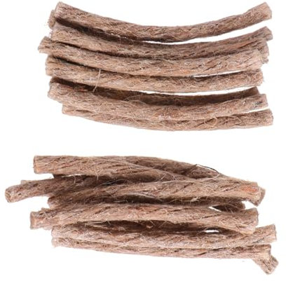 YARNOW 30pcs Camping Ignite Jute Ropes Beeswax Twine Quick Start Tool for Hiking Outdoor Use