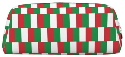 YBGHDAA Italy Flag Printing School Leather Pencil for Boys Girls Senior Leather Cosmetic Case Makeup Bag with Zipper