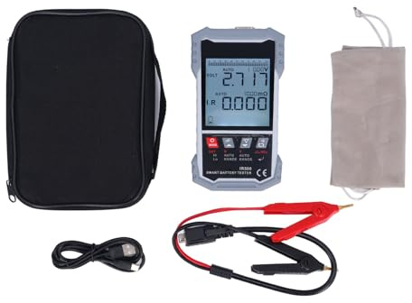 Tester de resistencia de batería, medidor preciso 0.000mΩ‑500Ω con pantalla TN 3,2 y rango voltaje ±120V - análisis automático sin desconexión, diseño fácil plug and play para
