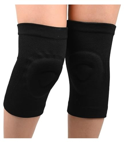 PGPBVLVGHM 1 Pair Pressure Reducing Kneepads Fitness Dance Skating Sports Knee Pads Basketball Pressurized Cycling Silicone Thin Knee Pads(Schwarz,M 30-40CM)