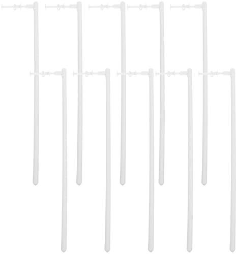 Homoyoyo Tiges Blanches pour Moulins à Vent DIY Lot de 10 Pièces en Plastique Léger Compactes et Arrondies pour Décoration de Jardin et Projets Artisanaux de Moulins à Vent