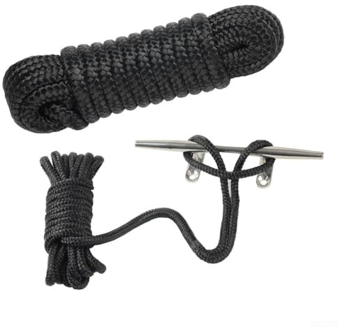 Honseadek Doppio per cavi di ancoraggio e ormeggio in nylon, 5/8 pollici x 6 m, resistenza alla trazione di 6000 kg, per canoa e attracco per barche e (1/2)