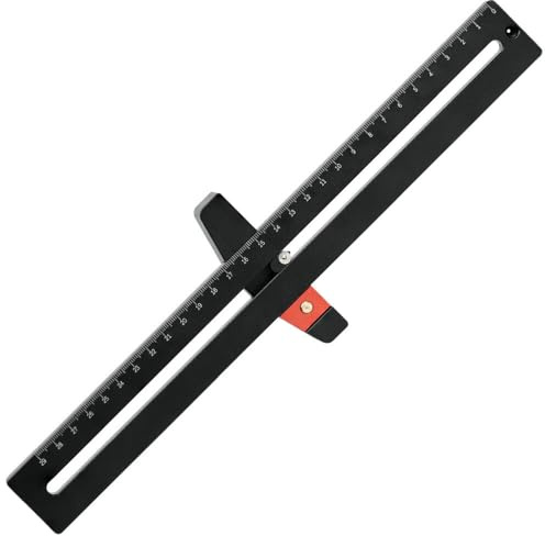 VIDOO Regla Dibujo Círculos Multifuncional Línea Paralela Carpintería Rango Semidiámetro Preciso Ligera Uso Conveniente-Imperial