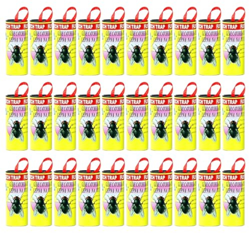 30 unidades de cinta adhesiva atrapamoscas de doble adherencia para