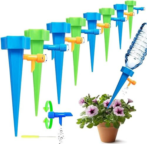 Dispositivi di Irrigazione a Gocciolamento per Piante - Tubi di Gomma Regolabili - Risparmia Acqua e Tempo - Adatto per Orti e Giardini