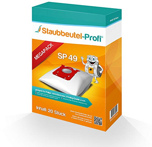 Staubsaugerbeutel SP49 geeignet für AEG VX7-2-IW-S, VX7-2-CRAK (20 Staubbeutel)
