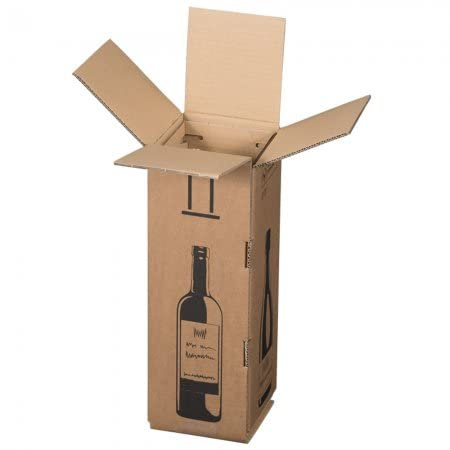 BB-Verpackungen Lot de 20 cartons d'expédition de bouteilles en carton à champagne 144 x 144 x 425 mm (solides, 1 bouteille, carton de bouteille) – Lot de 5 à 100 pièces