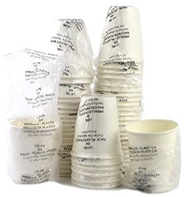 SDG Lot de 100 5,5 oz (150 ml) Gobelets Jetables, Verres Jetables en Papier Blancs, Emballés Individuellement, Idéaux pour Café, Café Long, Lait Café