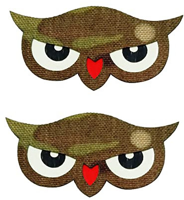 Eulenaugen-Aufnäher, leuchtende dunkle Applikation, niedliche Cartoon-Augen, zum Aufnähen, mit Klettverschluss
