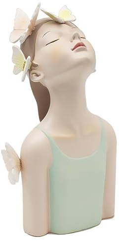 L & P Home & Gifts Figura Decorativa Papillon Chic Green, 26 cm, Talla única