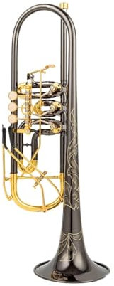 BABYCE Trompete Blasinstrument Bb-Trompete Drehventil Typ B Flacher Messing-Flachschlüssel Professionelle Trompetenmusikinstrumente
