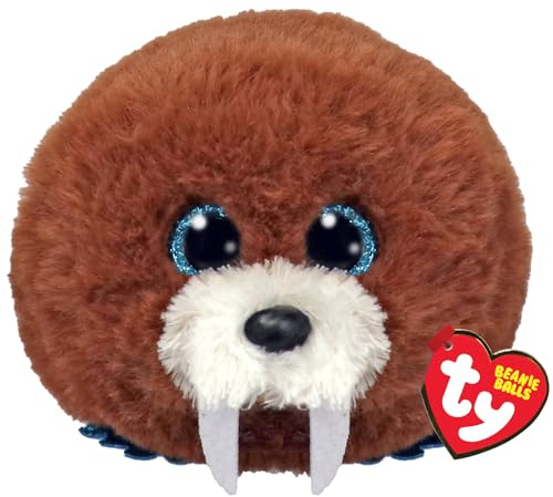 Ty Hank Walrus Beanie Balls - Squishy Beanie Baby Soft Plush Toys - Collectible Cuddly Stuffed Teddy