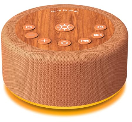 Sleep Sound Machine White Noise Machine with 30 Non Looping Sounds 12 Night light Colors with 5 Timers 36 Adjustable Volume Memory Function Brown Noise Machine for Baby kid Adult & Home Nursery Travel