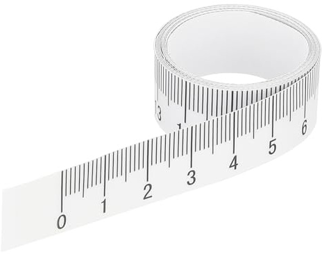 PATIKIL Adhesive Ruler, 100cm Backed Tape Measuring Tape Sticker Tape Waterproof for Workbench Sewing Saw Drafting Table,Transparent Background Black Text
