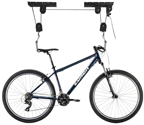 MAGIC SELECT Elevador de Bicicleta, Soporte para Bicicleta, Soporte de Pared para Bicis, Soporte de Techo hasta 45 kg, Suspensión de Acero al Carbono para Kayak, Portaequipajes. | Hasta 45 kg, Suspensión de Acero al Carbono, Para Kayak, Portaequipajes