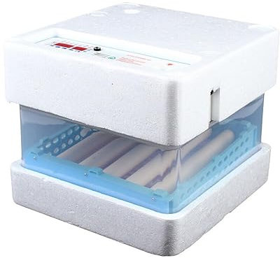 Vollautomatisch Brutmaschine 64 Eier, Digitales Vollautomatisch Brutmaschine, Brutkasten mit LED Temperaturanzeige, für Hühnerenten, Vögel, Gänse