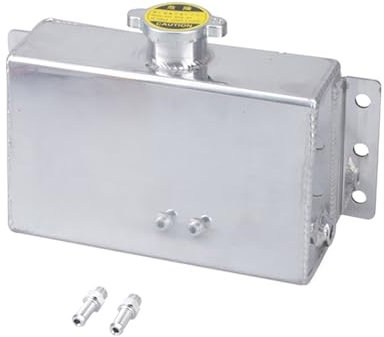 Qaonsciug 1L Aluminium Kühlmittel Ausdehnungs Fülltank Überlaufbehälter Verhindert Lecks Ölkanne Kraftstoff Ausgleichsbehälter Verbessert Kühlsystem