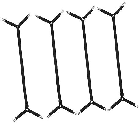SEWOART Wohnaccessoire 4-Clip-bettlakenhalter Aus Metall Bettlakenverschlüsse Für Schonbezüge Polster Oder Bettvolants Langlebige Befestigung