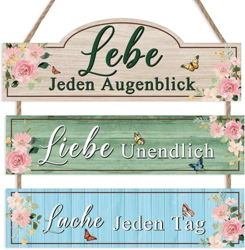 CHDITB Schild mit Spruch,Lustige Wandschilder mit sprüchen,Familien Schild für Wohnzimmer,Inspirierende Zitate Wandbild für Schlafzimmer,Bunte Wanddeko Vintage für Büro Deko,Einzugs Geschenke Wohnung