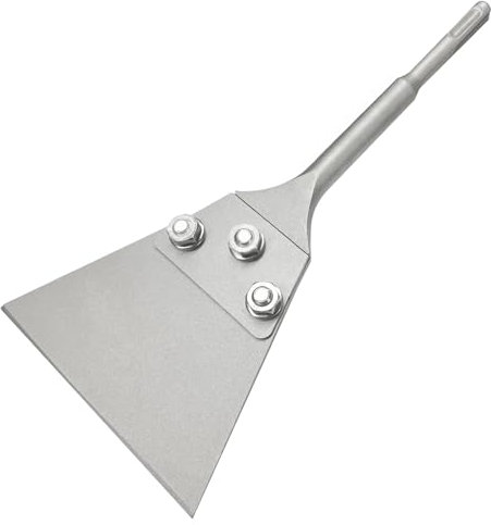 Kit raschietto per pavimenti, 12,7 x 25,4 cm, strumento per la rimozione delle piastrelle, punta a scalpello SDS Plus per trapano a percussione rotante, raschietto adesivo per pavimenti
