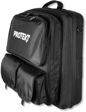 Protekt DJM-A9 EVA Tasche von BA9P DJ Tragetasche für Pioneer Player - mit 4 Fronttaschen für Laptop, Kopfhörer, Kabel und wichtiges Zubehör, Schwarz , 525 x 510 x 165 mm, DJ-Mixer-Tasche