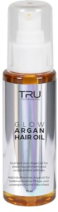TRU Glow Argan Haar-Öl mit Keratin & Hitzeschutz für Intensive Feuchtigkeit, 75ml