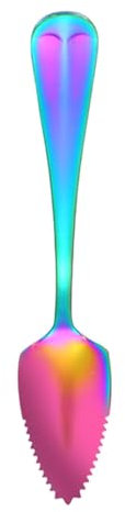 Grapefruit Spoons with Serrated Edge,Long Handle Stainless Steel Kiwi Spoon with Serrated Edge - Kitchen Gadget Tableware for Fruit, Scooping Ice Cream or Stirring Drinks
