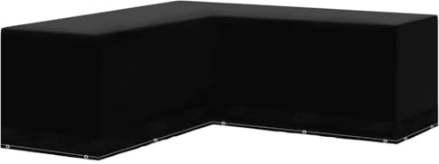 Gartenmöbel Abdeckung in L-Form, Wasserdicht, Regenschutz und Staubfest, PE Abdeckplane, Schutzhülle für L-Form Outdoor Loungemöbel und Ecksofa, 250 x 250 x 90 cm