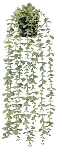 BTSD-home Artificial Hanging Plants Potted Fake Plants for Indoor Outdoor Home Wall Shelf Patio Office Decor 1 Pack