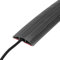 sourcing map Floor Cord Cover 4ft, Extension Cord Hider for Floor Cable Management Wire Covers Protector Prevent Cable Trips 0.47 W x 0.24 H, Black Wood
