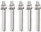 CEHJZQRPL 5 pezzi bulloni ad espansione for impieghi gravosi - M12 × 70 mm a M12 × 120 mm bullone di ancoraggio con manicotto di espansione con dado esagonale in acciaio inossidabile(M12x120mm)
