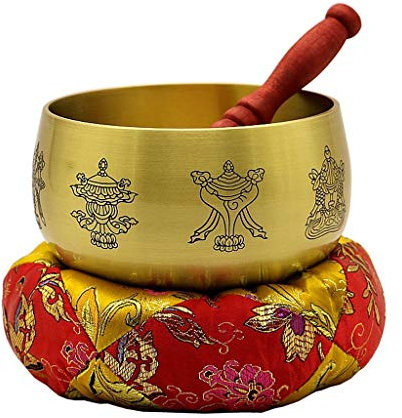 GYBBHia Ciotola tibetana Buddha Campana in Bronzo Musicale Ciotola tibetana in Bronzo Ciotola Sonora Buddha Ciotola in Bronzo Ciotola Sonora Buddha(5 Inches)
